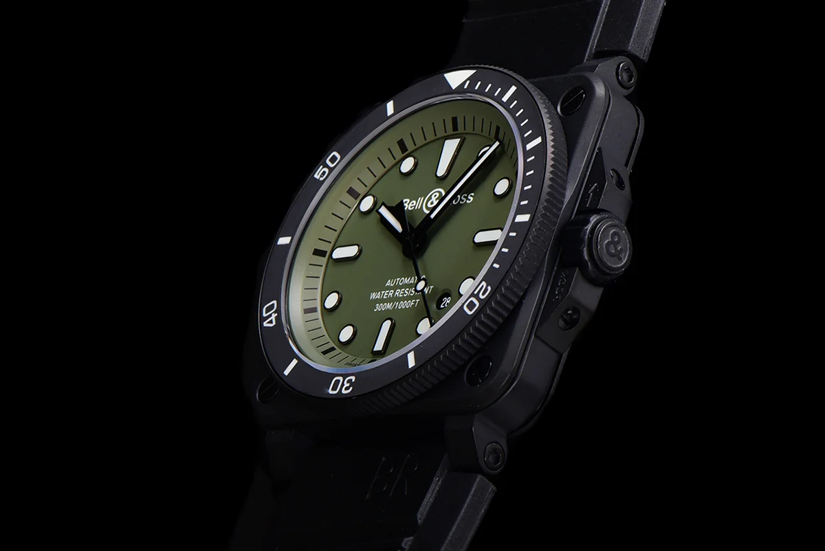 BR 03-92 Green Dial in PVD