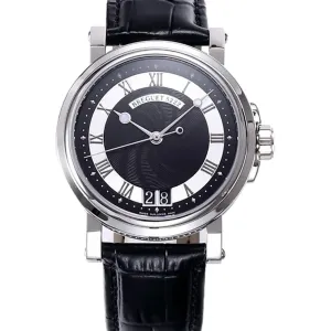 Breguet Marine Automatic Big Date 5817 Black Dial Watch in Steel