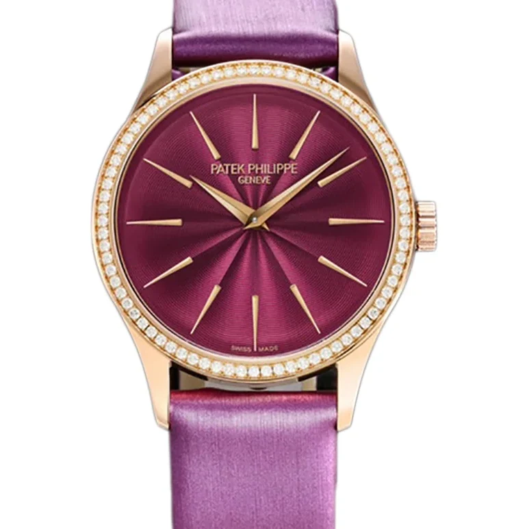 Calatrava 4997/200R Purple Dial in Rose Gold on Purple Leather Strap