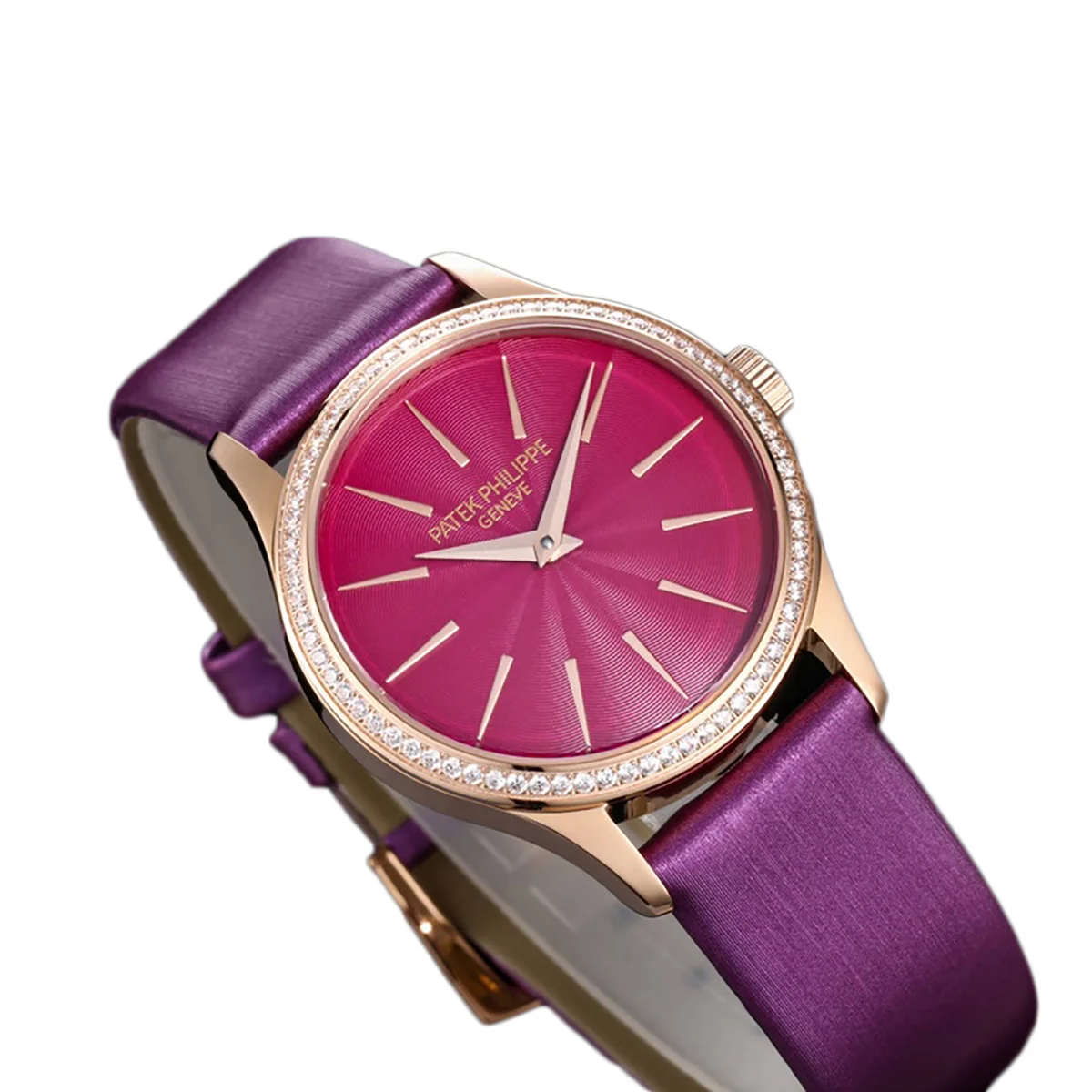 Calatrava 4997/200R Purple Dial in Rose Gold on Purple Leather Strap