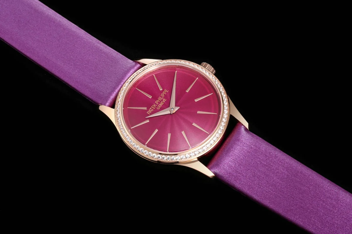Calatrava 4997/200R Purple Dial in Rose Gold on Purple Leather Strap