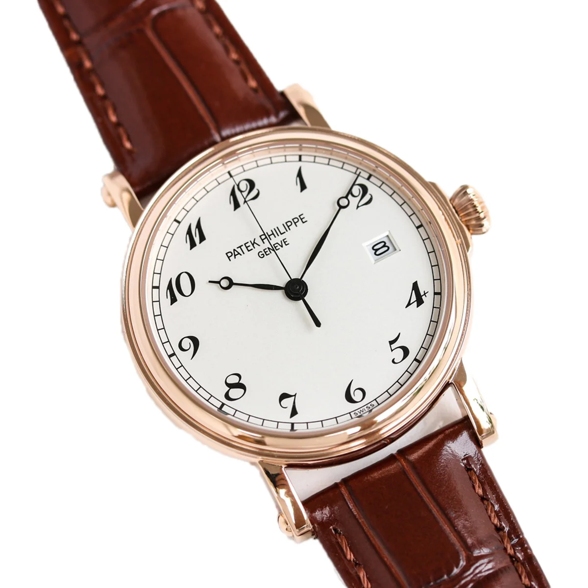 Calatrava 5153J-011 White Dial in Pink Gold