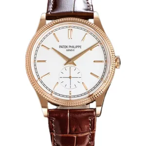 Calatrava 6119R White Dial in Pink Gold