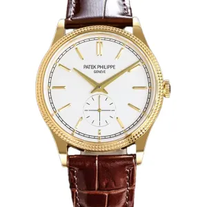 Calatrava 6119R White Dial in Yellow Gold