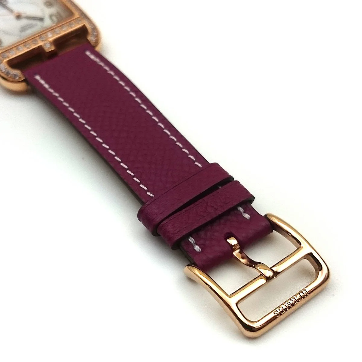 Cape Cod GM Quartz Rose Gold with Diamond Bezel on Violet Epsom Leather Strap