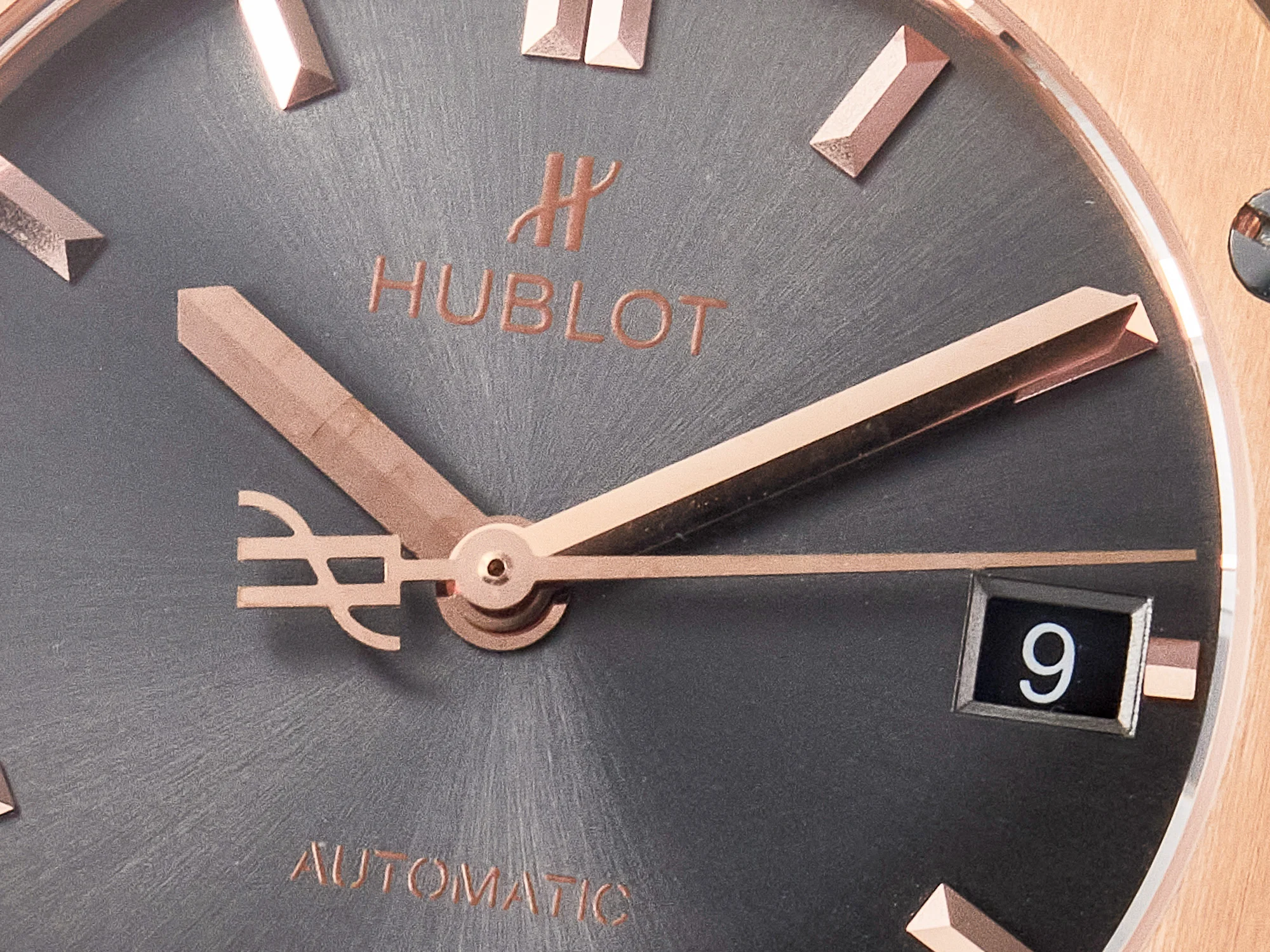 Classic Fusion 38mm RG JJF 1:1 Best Edition Gray Dial on Black Gummy Leather Strap