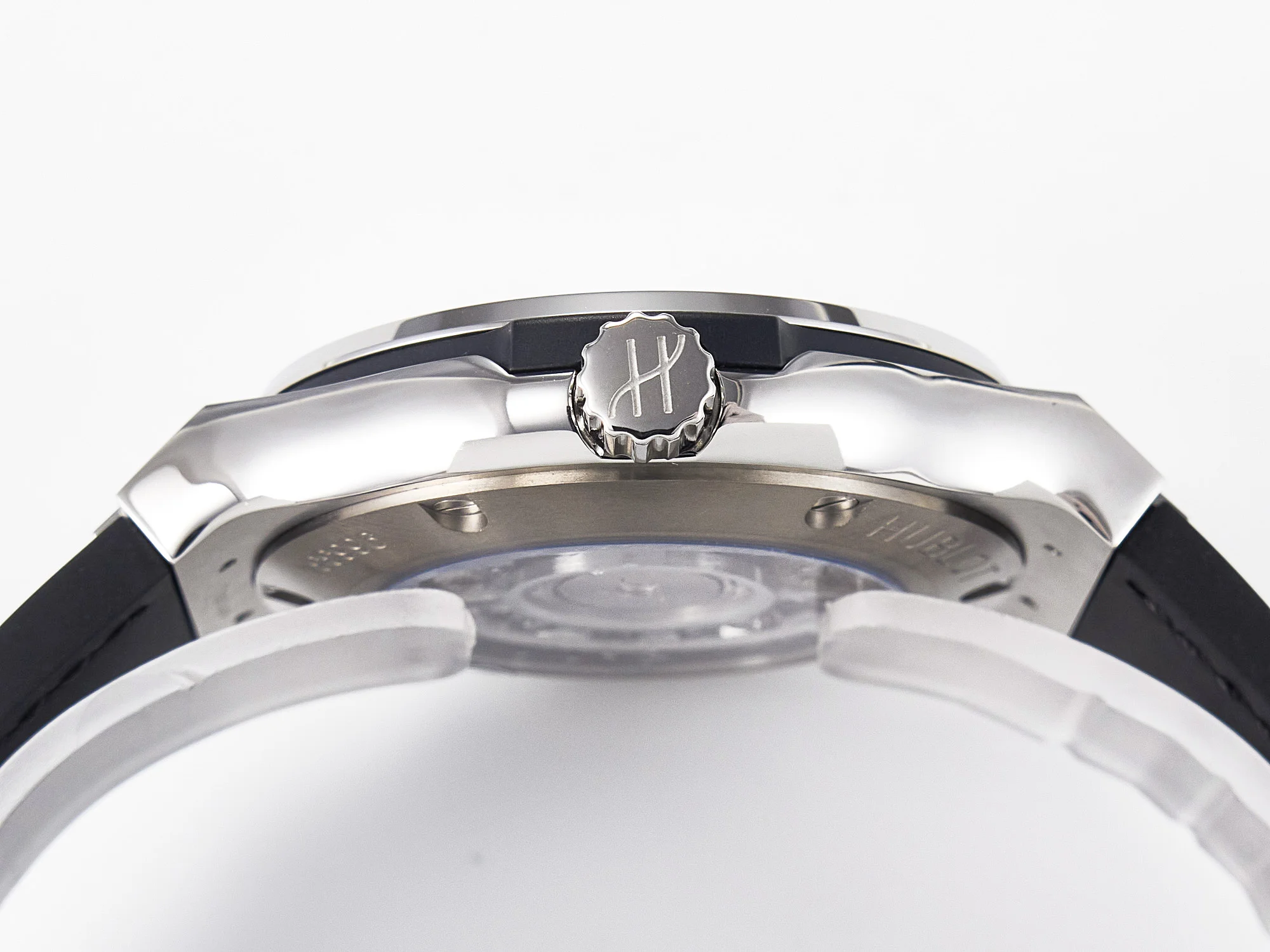 Classic Fusion 38mm SS JJF 1:1 Best Edition Black Dial on Black Gummy Leather Strap