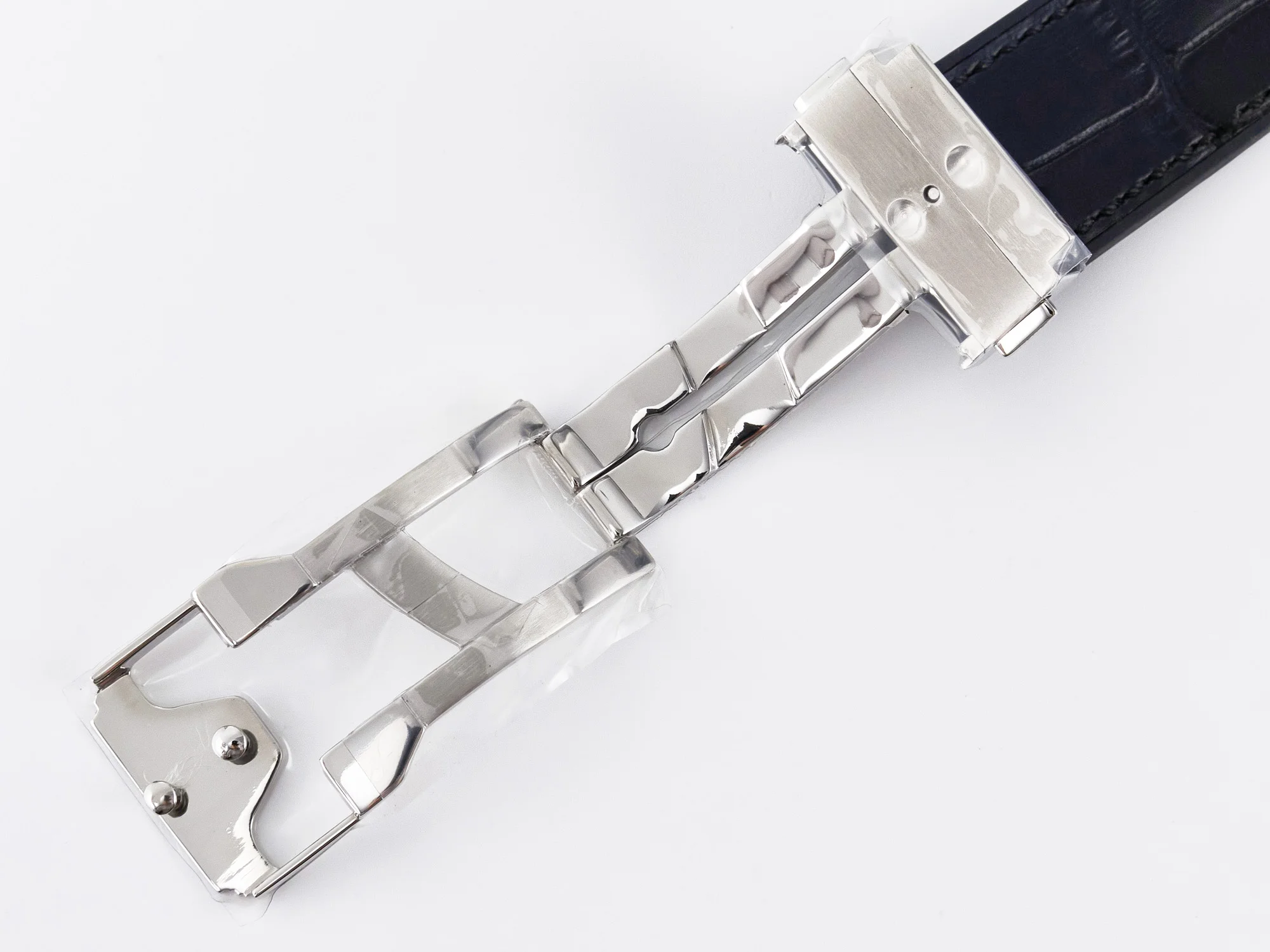 Classic Fusion 38mm SS JJF 1:1 Best Edition Black Dial on Black Gummy Leather Strap