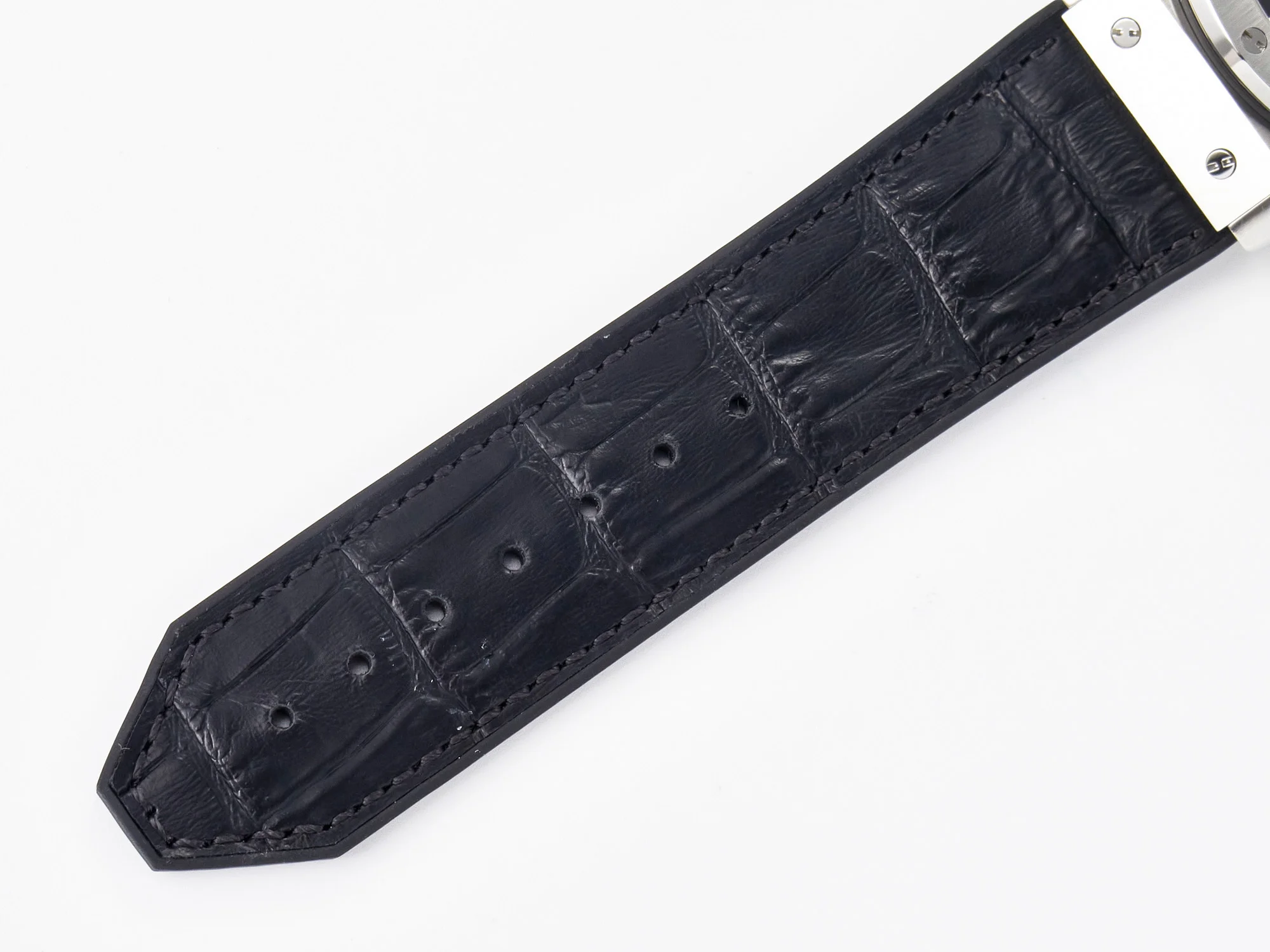 Classic Fusion 42mm SS JJF 1:1 Best Edition Black Dial on Black Gummy Leather Strap