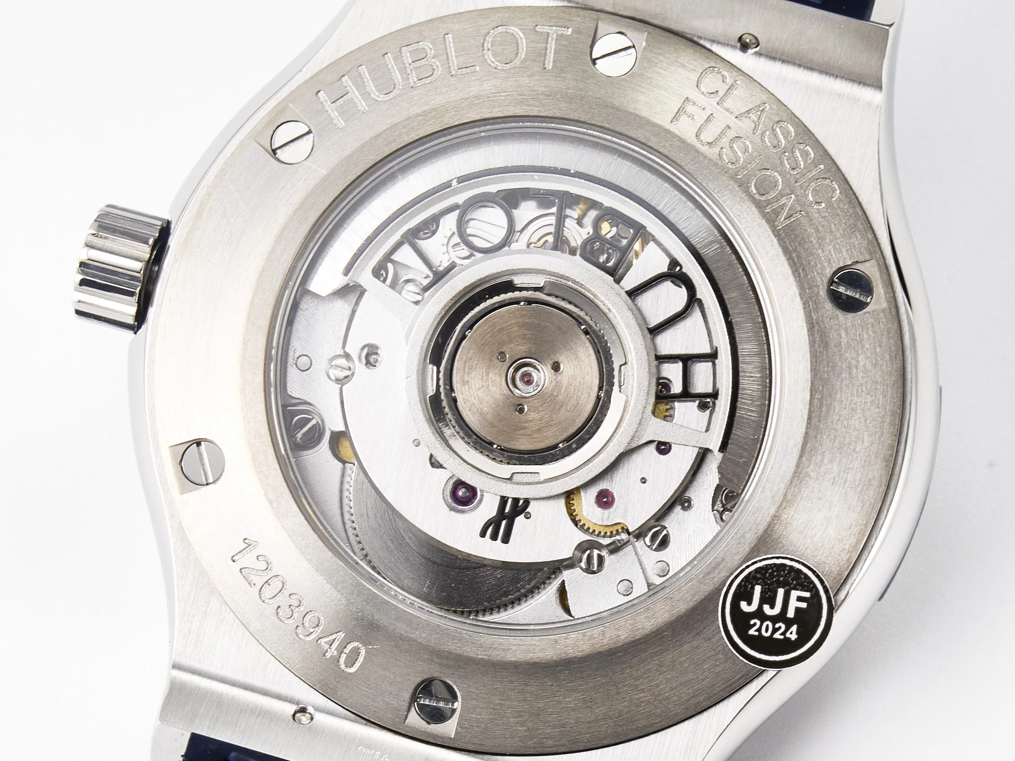 Classic Fusion 42mm SS JJF 1:1 Best Edition Blue Dial on Blue Gummy Leather Strap
