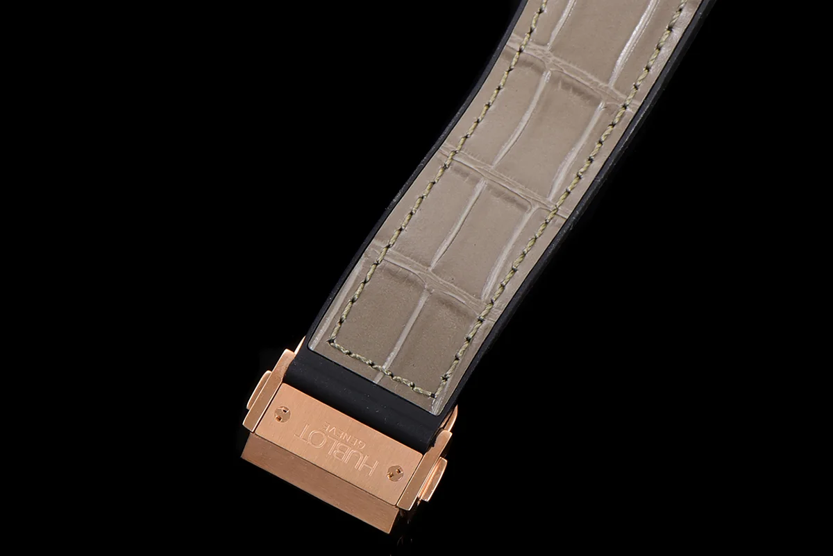 Classic Fusion Automatic 42mm Diamond Paved Dial in Rose Gold on Brown Leather Strap