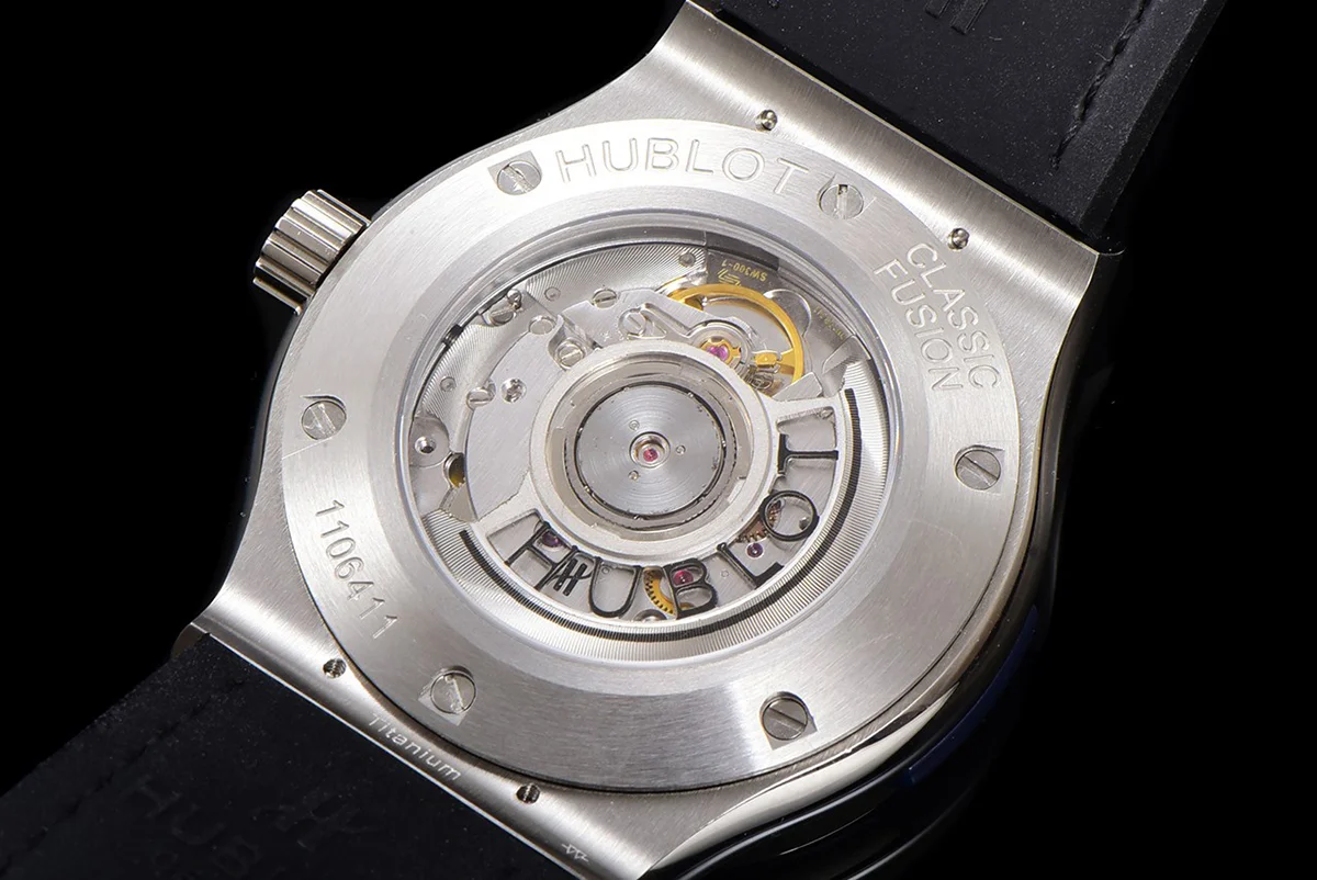 Classic Fusion Automatic 42mm Diamond Paved Dial in Steel on Blue Leather Strap