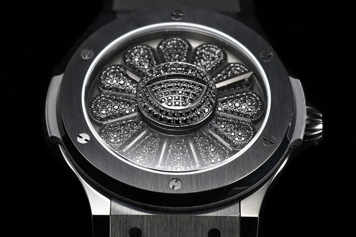 Classic Fusion Takashi Murakami 45mm Sunflower Dial on Rubber Strap