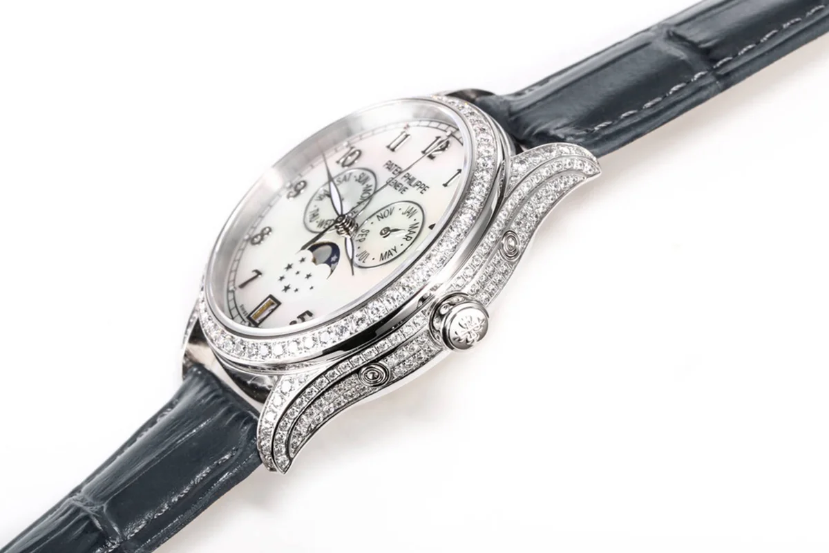 Complications 4948G Annual Calendar Moonphase MOP Dial in White Gold on Leather Strap