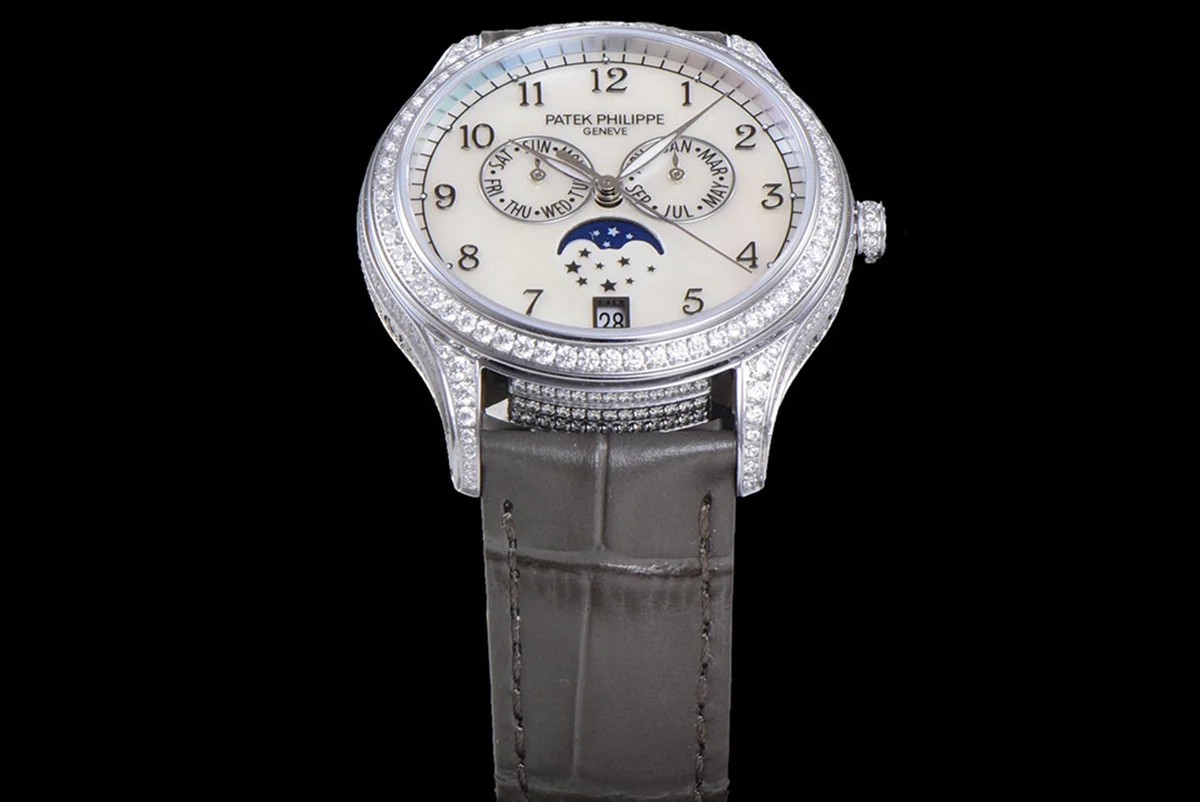 Complications 4948G Annual Calendar Moonphase MOP Dial in White Gold on Leather Strap