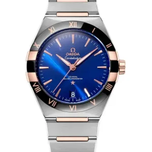 Constellation Co-Axial Master Chronometer Sedna™ Gold 41mm Blue Dial with Ceramic Bezel on Bracelet