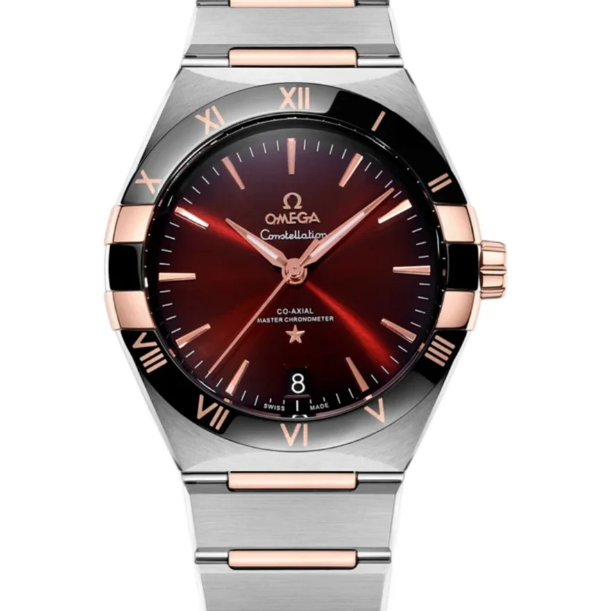 Constellation Co-Axial Master Chronometer Sedna™ Gold 41mm Burgundy Dial with Ceramic Bezel on Bracelet