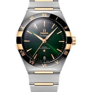 Constellation Co-Axial Master Chronometer Sedna™ Gold 41mm Green Dial with Ceramic Bezel on Bracelet