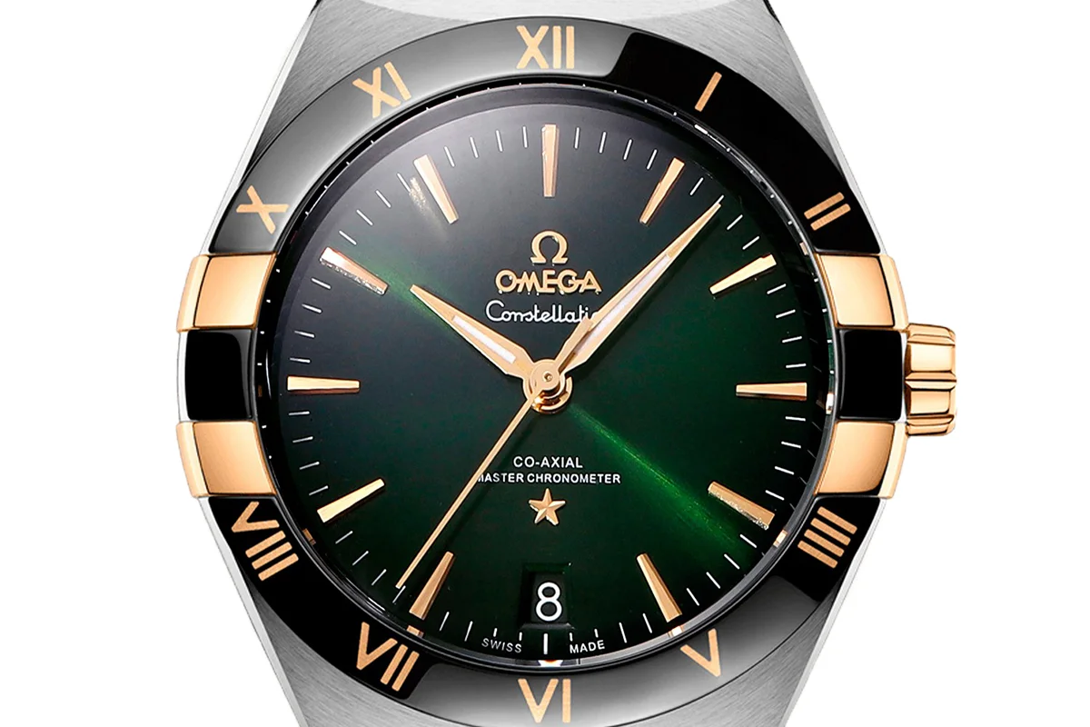 Constellation Co-Axial Master Chronometer Sedna™ Gold 41mm Green Dial with Ceramic Bezel on Bracelet