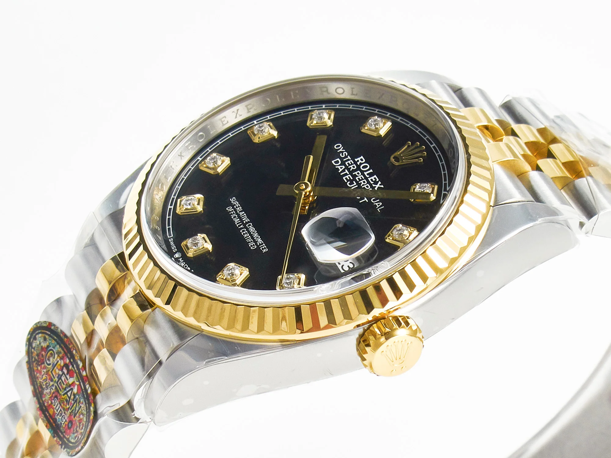 DateJust 36 126233 Clean 1:1 Best Edition 904L Steel Black Diamonds Dial on SS/YG Jubilee Bracelet VR3235