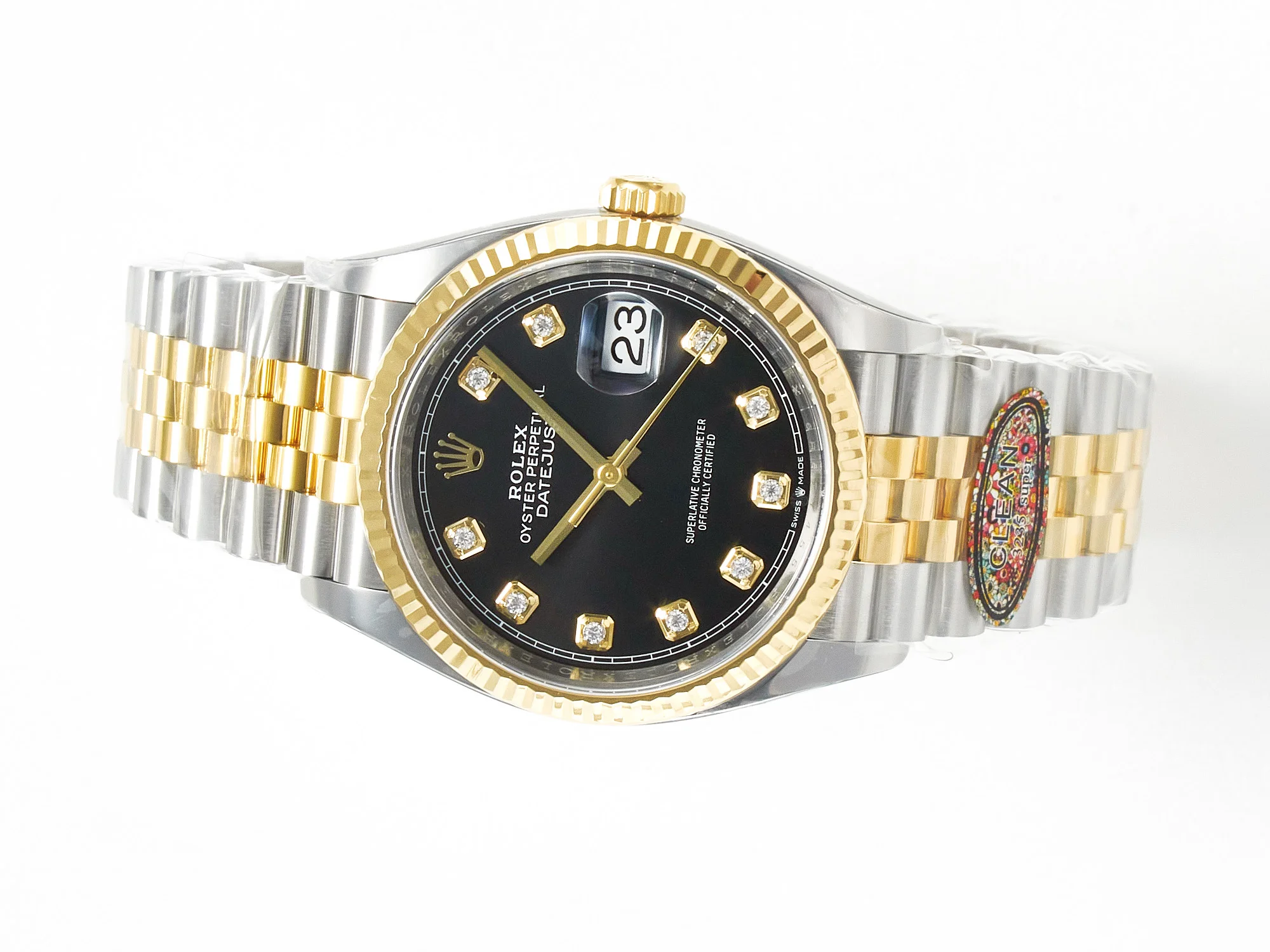 DateJust 36 126233 Clean 1:1 Best Edition 904L Steel Black Diamonds Dial on SS/YG Jubilee Bracelet VR3235