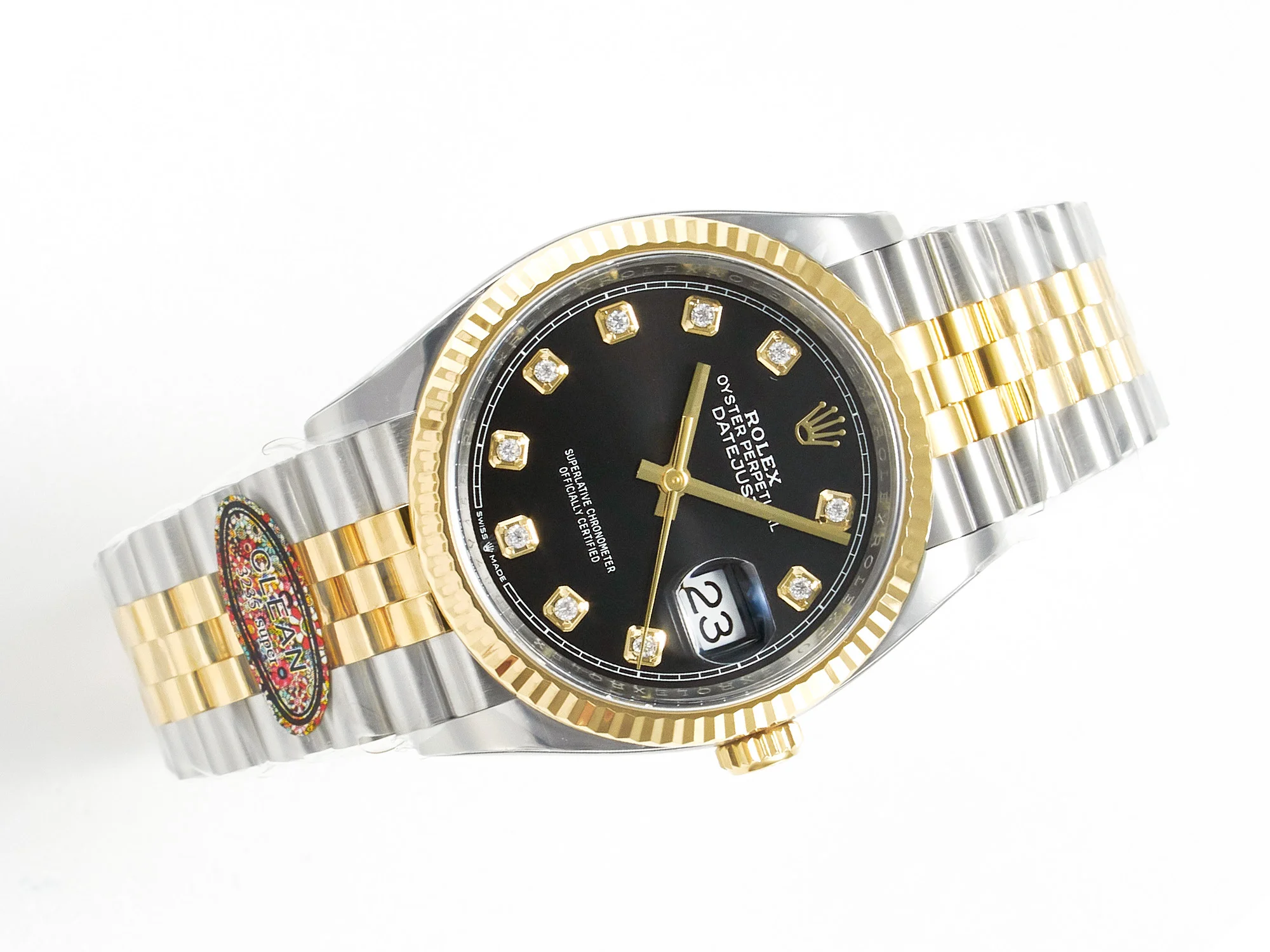DateJust 36 126233 Clean 1:1 Best Edition 904L Steel Black Diamonds Dial on SS/YG Jubilee Bracelet VR3235