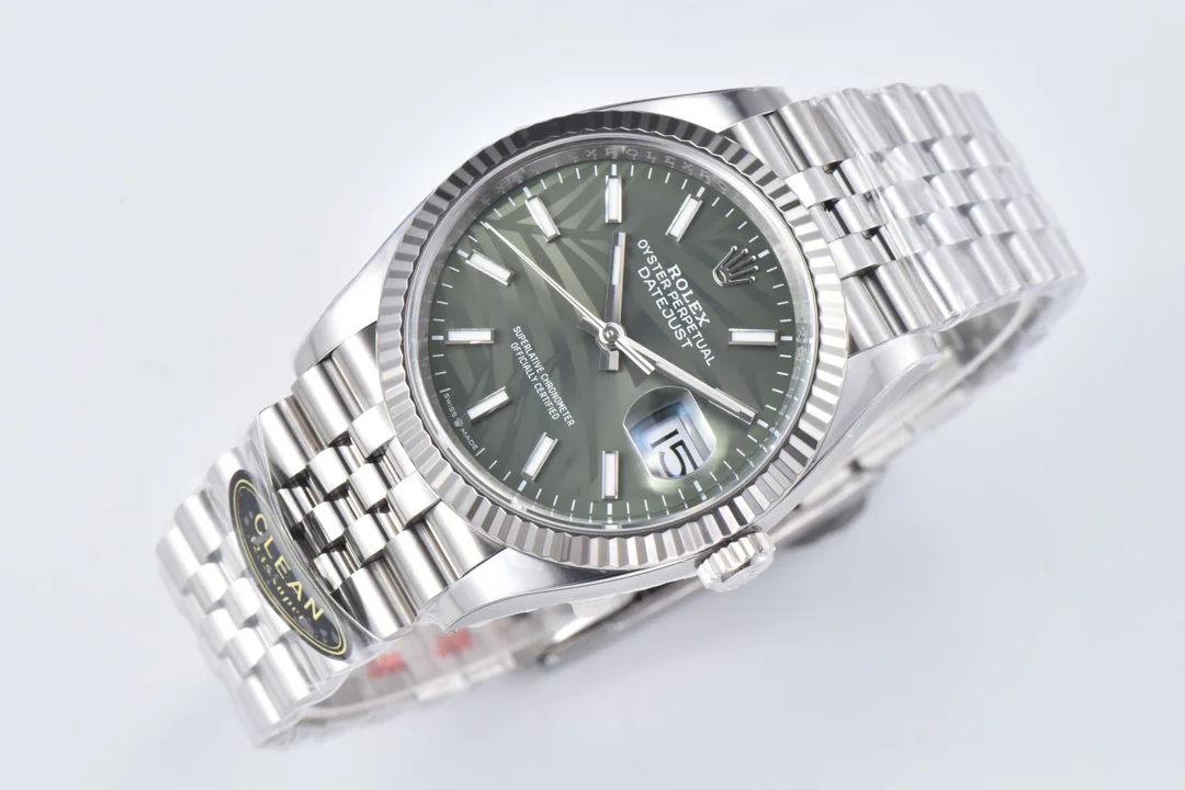 Datejust 36 126334 Olive Green Dial Stick on Jubilee Bracelet