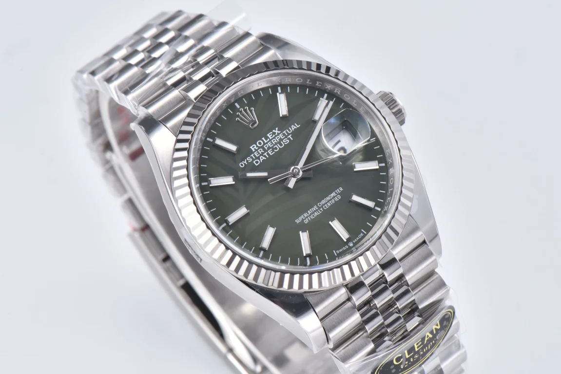 Datejust 36 126334 Olive Green Dial Stick on Jubilee Bracelet