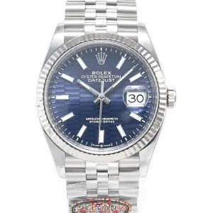 DateJust 36MM 126234 SS Clean 1:1 Best Edition Blue Fluted Dial on SS Jubilee Bracelet VR3235
