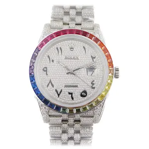Datejust 41 126300 Diamond Dial Arabic Markers on Jubilee Bracelet