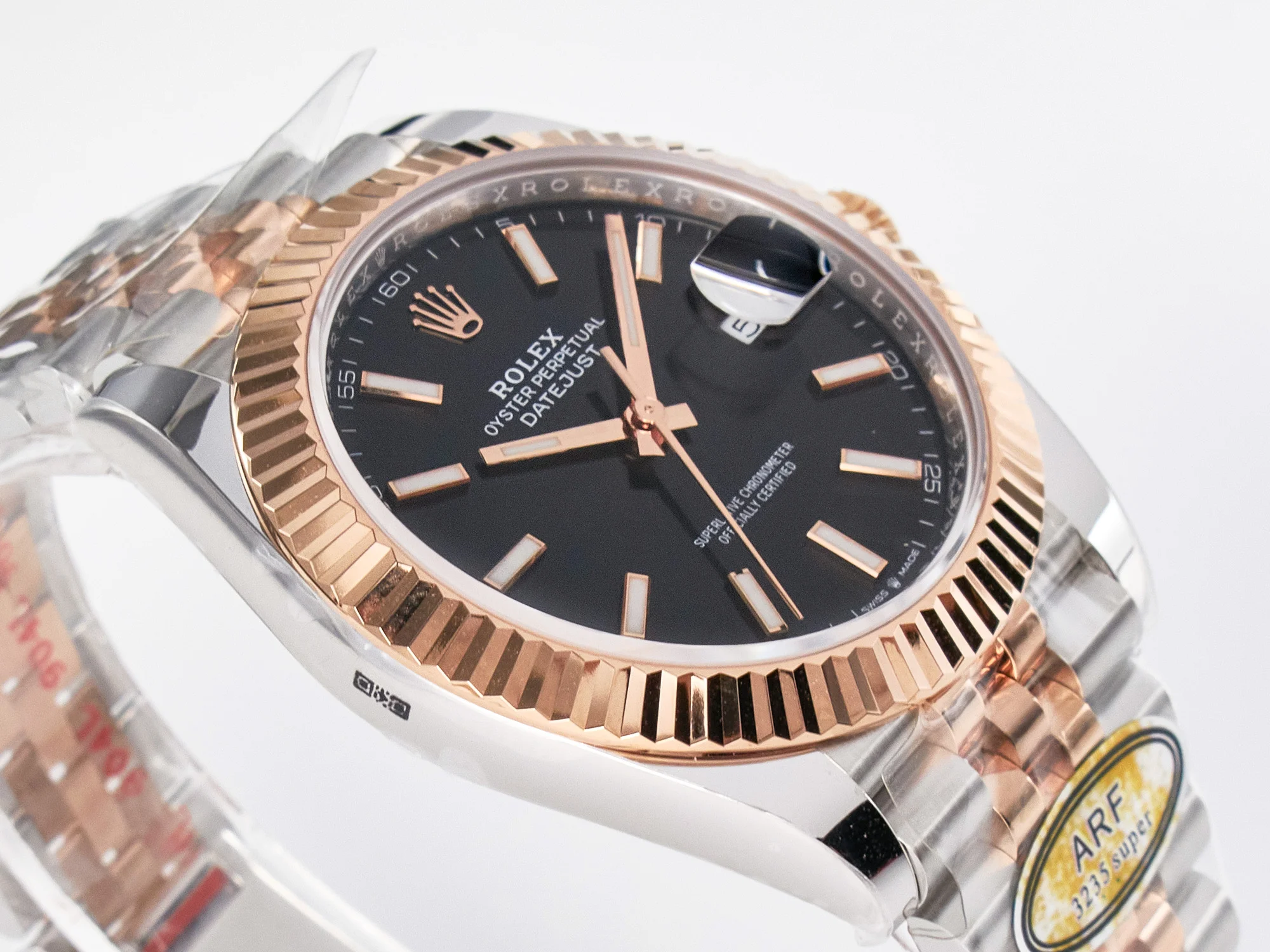 DateJust 41 126331 ARF 1:1 Best Edition 904L Steel Black Dial on SS/RG Jubilee Bracelet SH3235(Gain Weight)