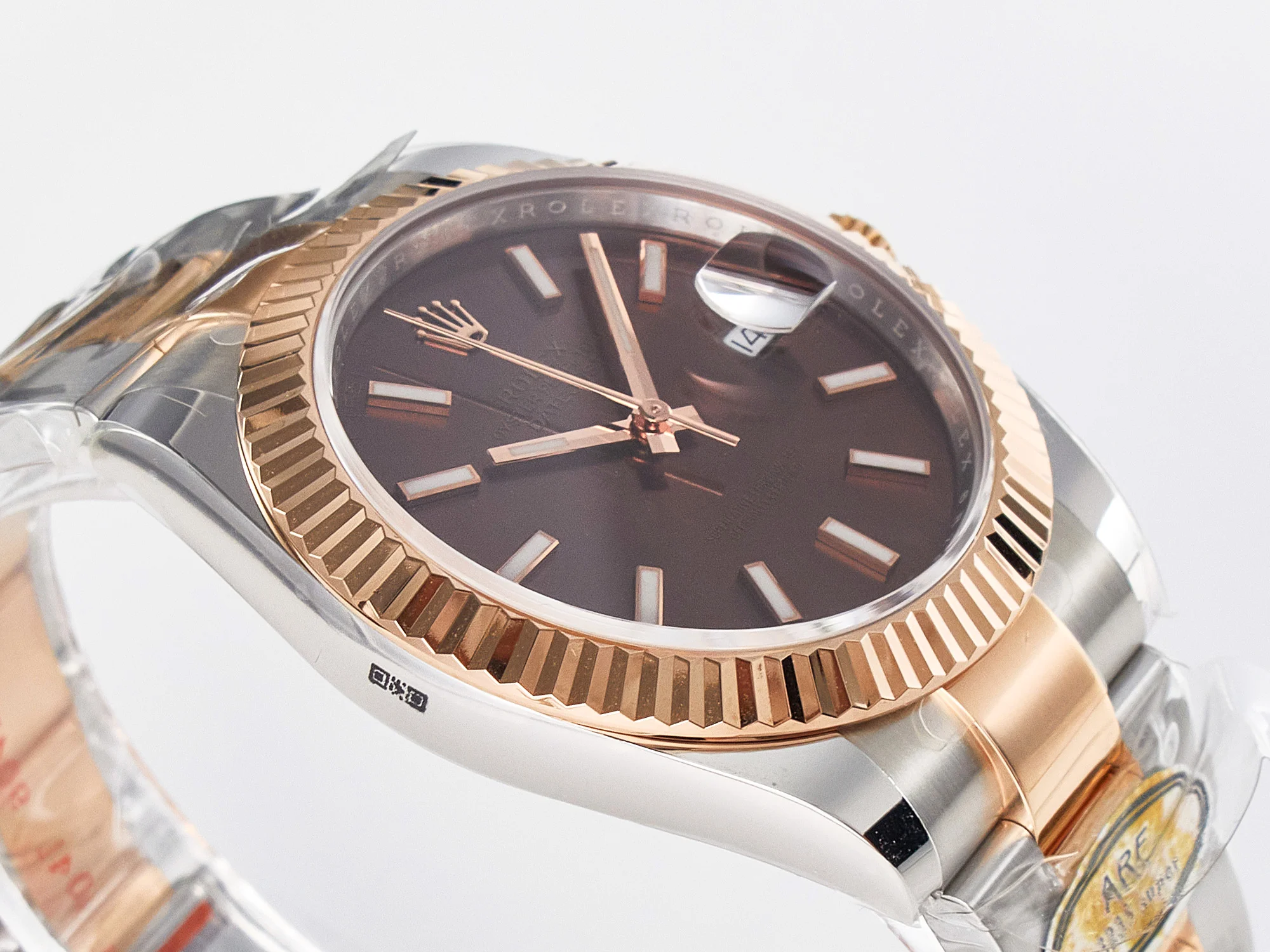 DateJust 41 126331 ARF 1:1 Best Edition 904L Steel Brown Dial on SS/RG Oyster Bracelet SH3235(Gain Weight)
