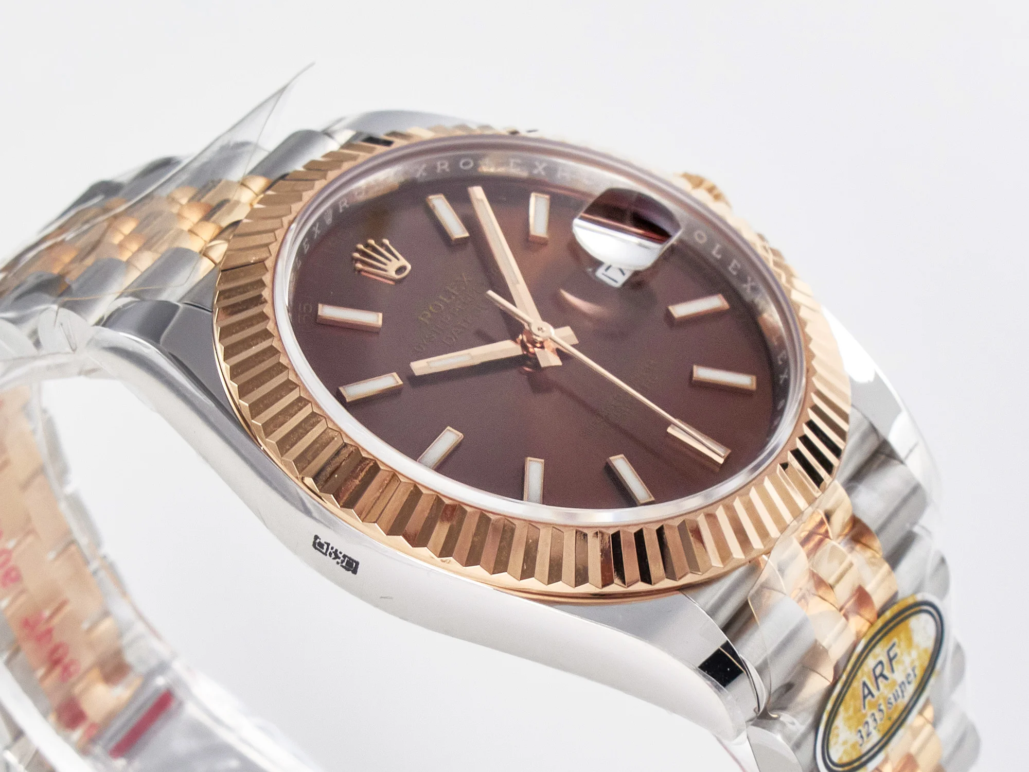 DateJust 41 126331 ARF 1:1 Best Edition 904L Steel Brown Dial on SS/RG Jubilee Bracelet SH3235(Gain Weight)