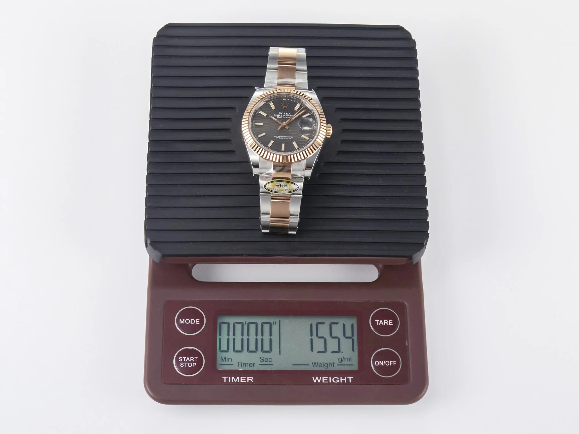 DateJust 41 126331 ARF 1:1 Best Edition 904L Steel Gray Textured Dial on SS/RG Oyster Bracelet SH3235(Gain Weight)