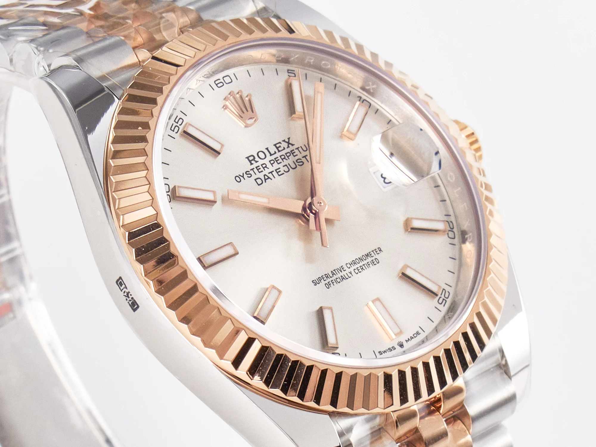 DateJust 41 126331 ARF 1:1 Best Edition 904L Steel Silver Dial on SS/RG Jubilee Bracelet SH3235(Gain Weight)