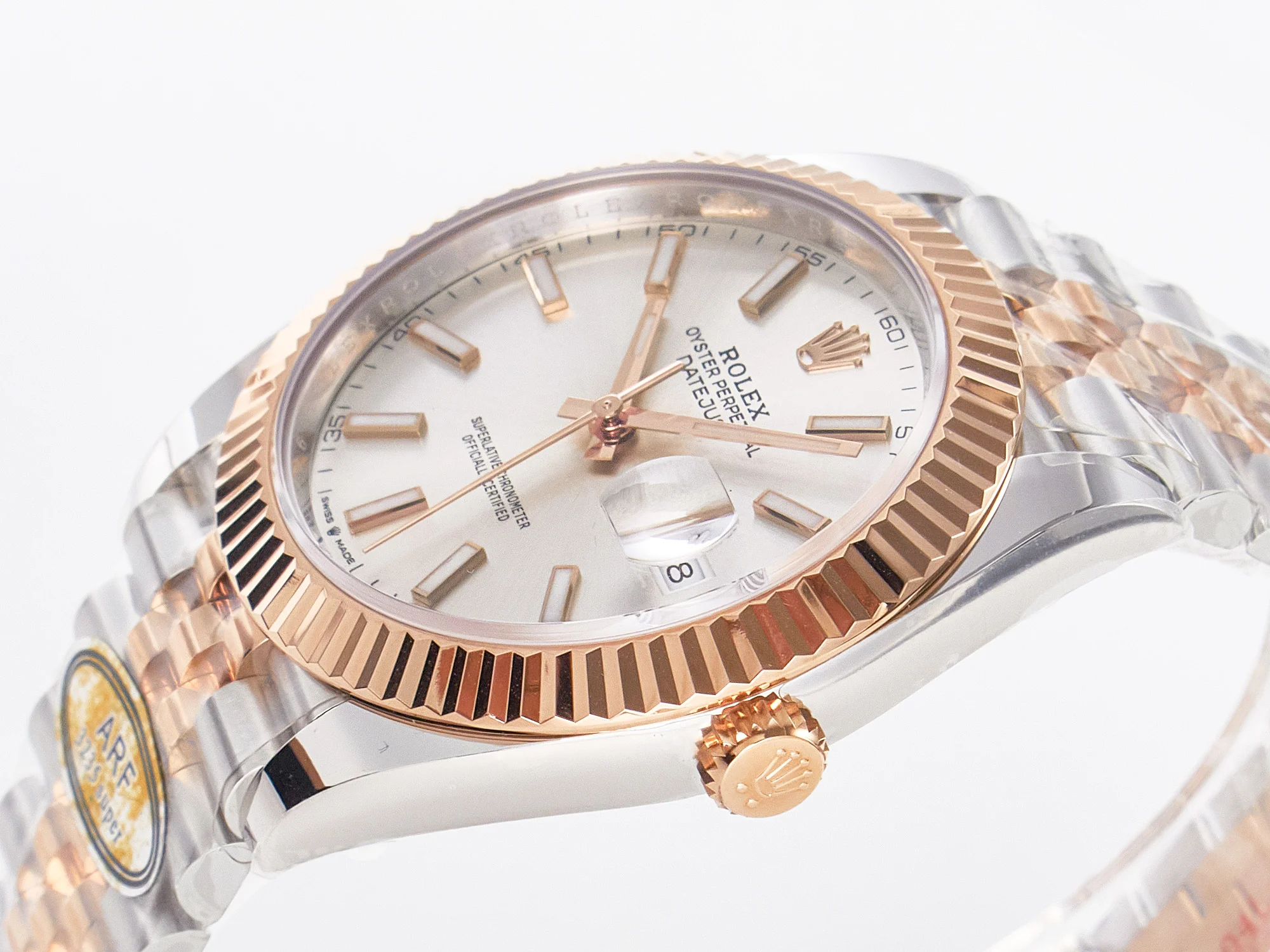 DateJust 41 126331 ARF 1:1 Best Edition 904L Steel Silver Dial on SS/RG Jubilee Bracelet SH3235(Gain Weight)