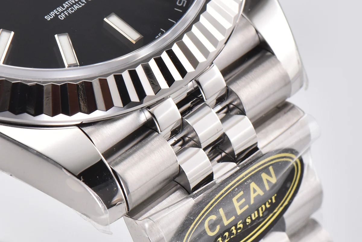 Datejust 41 126334 Bright Black Dial Stick Markers on Jubilee Bracelet