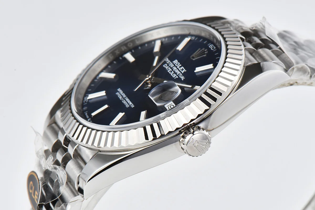Datejust 41 126334 Bright Blue Dial Stick Markers on Jubilee Bracelet