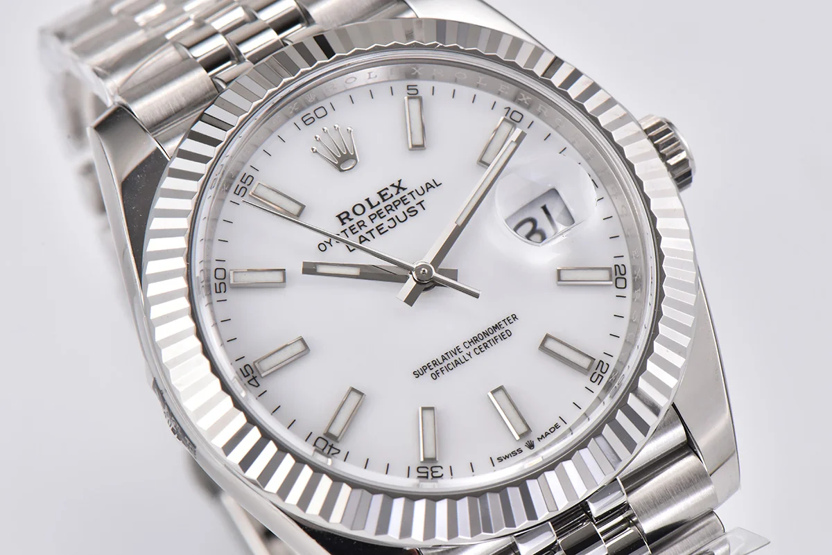 Datejust 41 126334 White Dial Stick Markers on Jubilee Bracelet