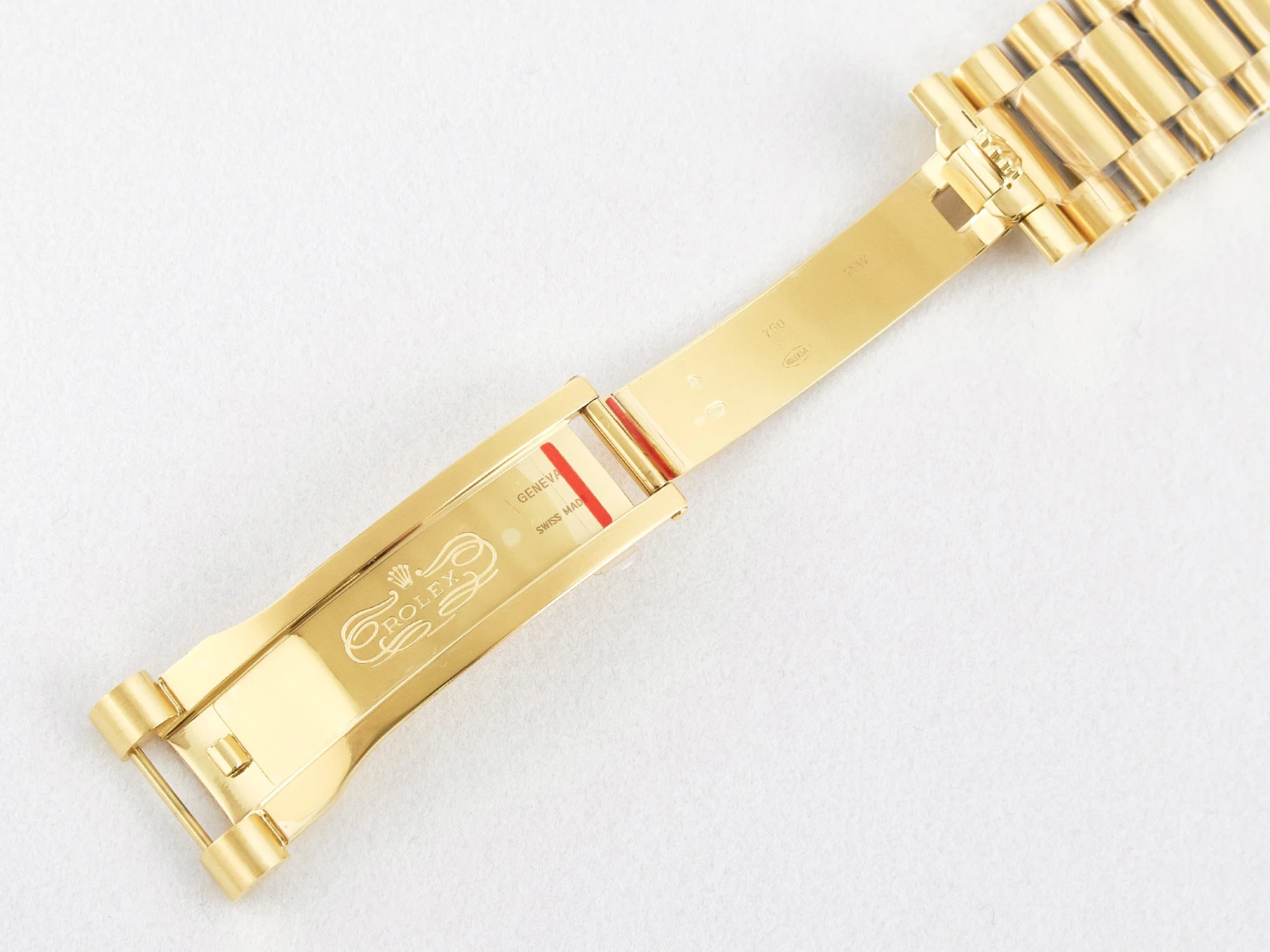 Day Date 40 228238 ARF 904L Steel Gold Stick Dial on President Bracelet VR3255