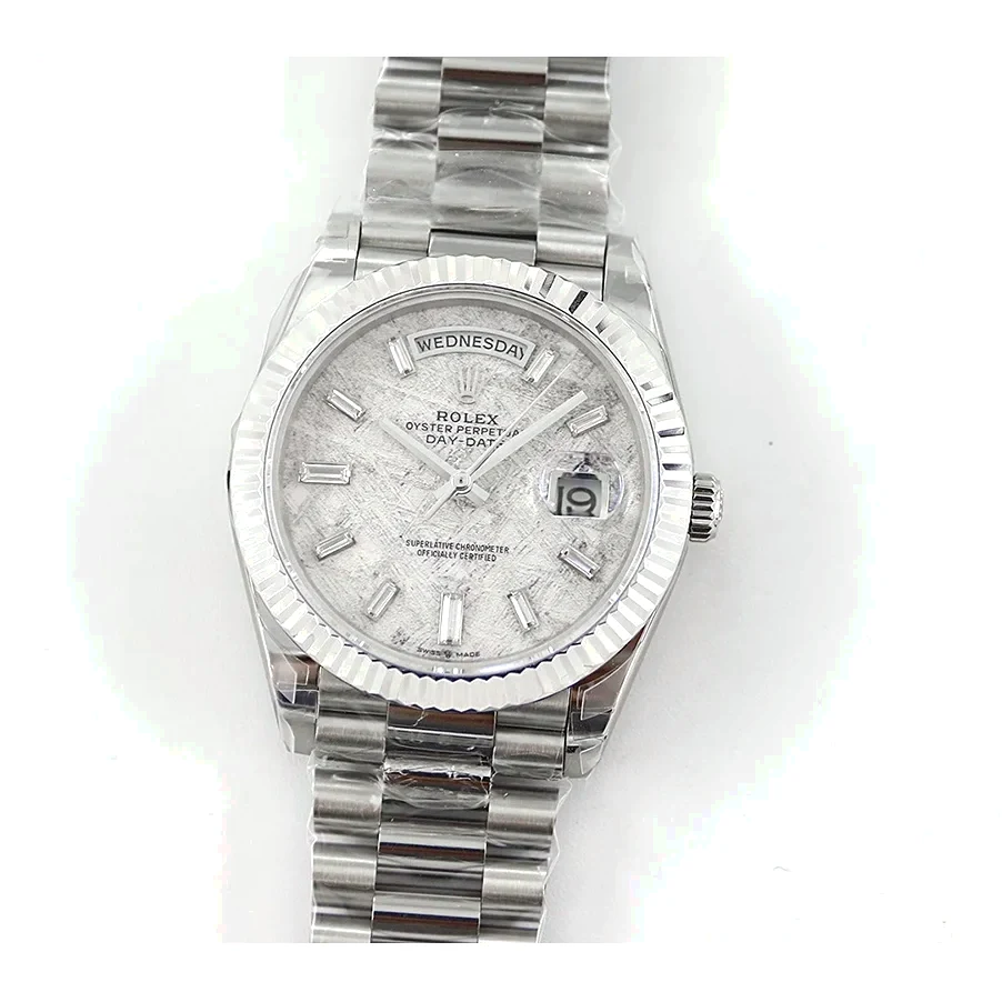 Day-Date 40 228239 Meteorite Dial with Diamond Markers in White Gold