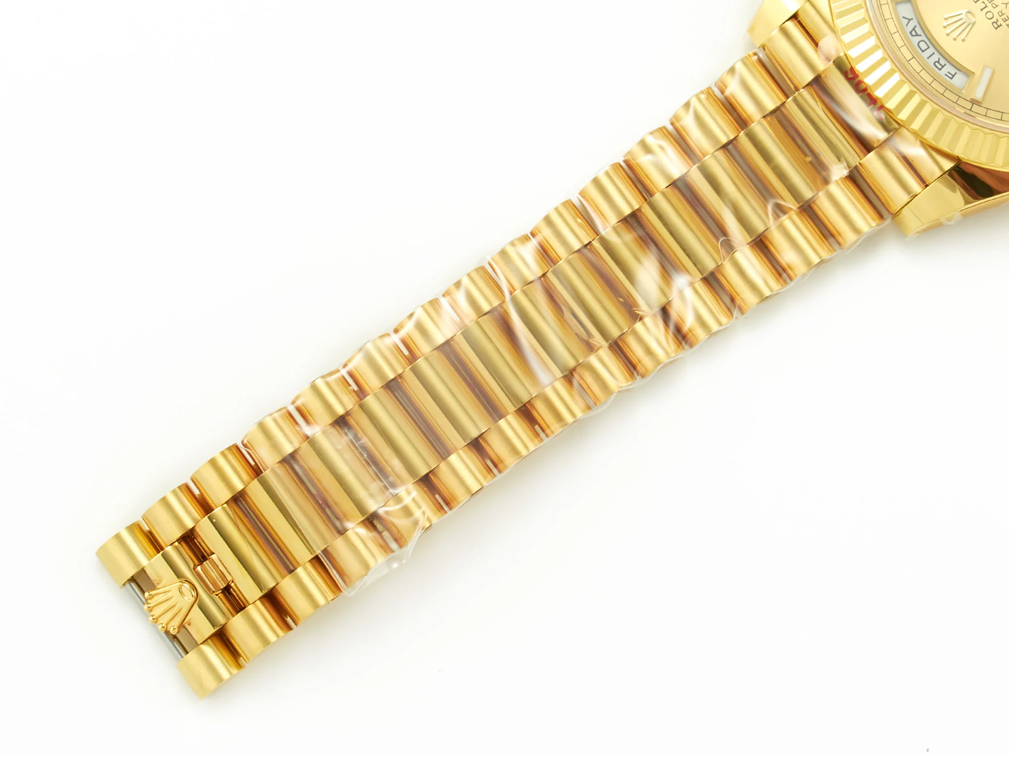 DayDate 40 228238 ARF 904L Steel YG Crystal Diamonds Bezel on President Bracelet VR3255