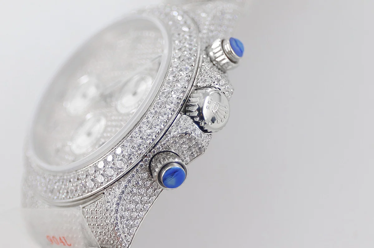 Daytona 116505 Diamond Paved Dial with Arabic Marker in Steel