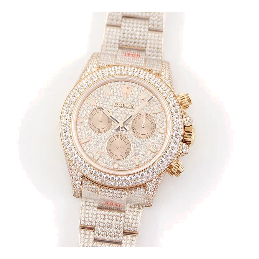 Daytona 116505 Diamond Paved Dial with Stick Marker in Rose Gold
