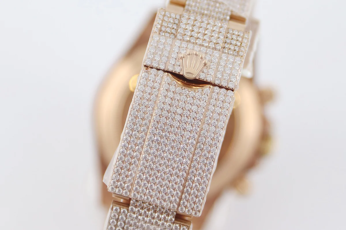 Daytona 116505 Diamond Paved Dial with Stick Marker in Rose Gold