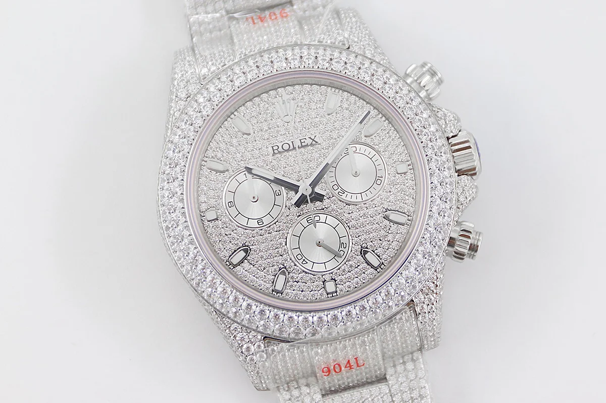 Daytona 116505 Diamond Paved Dial with Stick Marker in Steel
