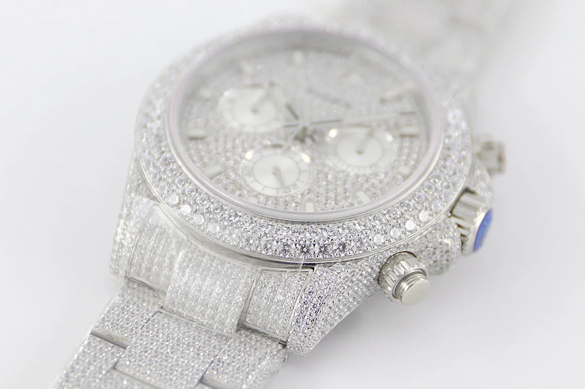 Daytona 116505 Diamond Paved Dial with Stick Marker in Steel