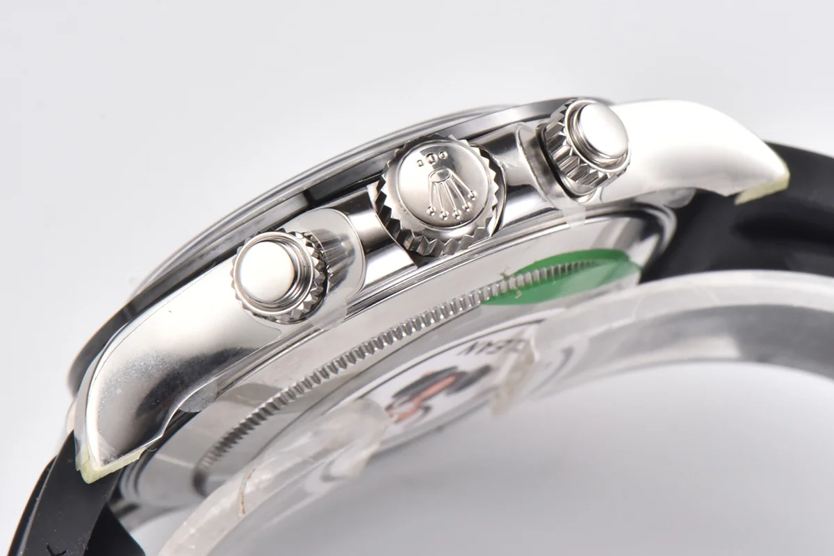 Daytona 116519LN White MOP Dial with Diamond Markers in White Gold on Rubber Strap