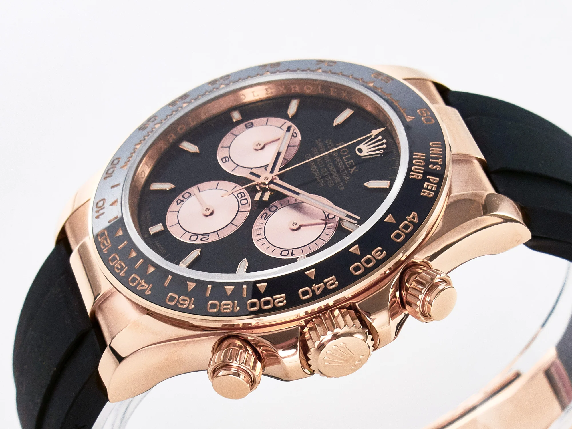 Daytona 126515 QF 1:1 Best Edition Black/RG Dial on Oysterflex Strap SH4131 V6 (Gain Weight)