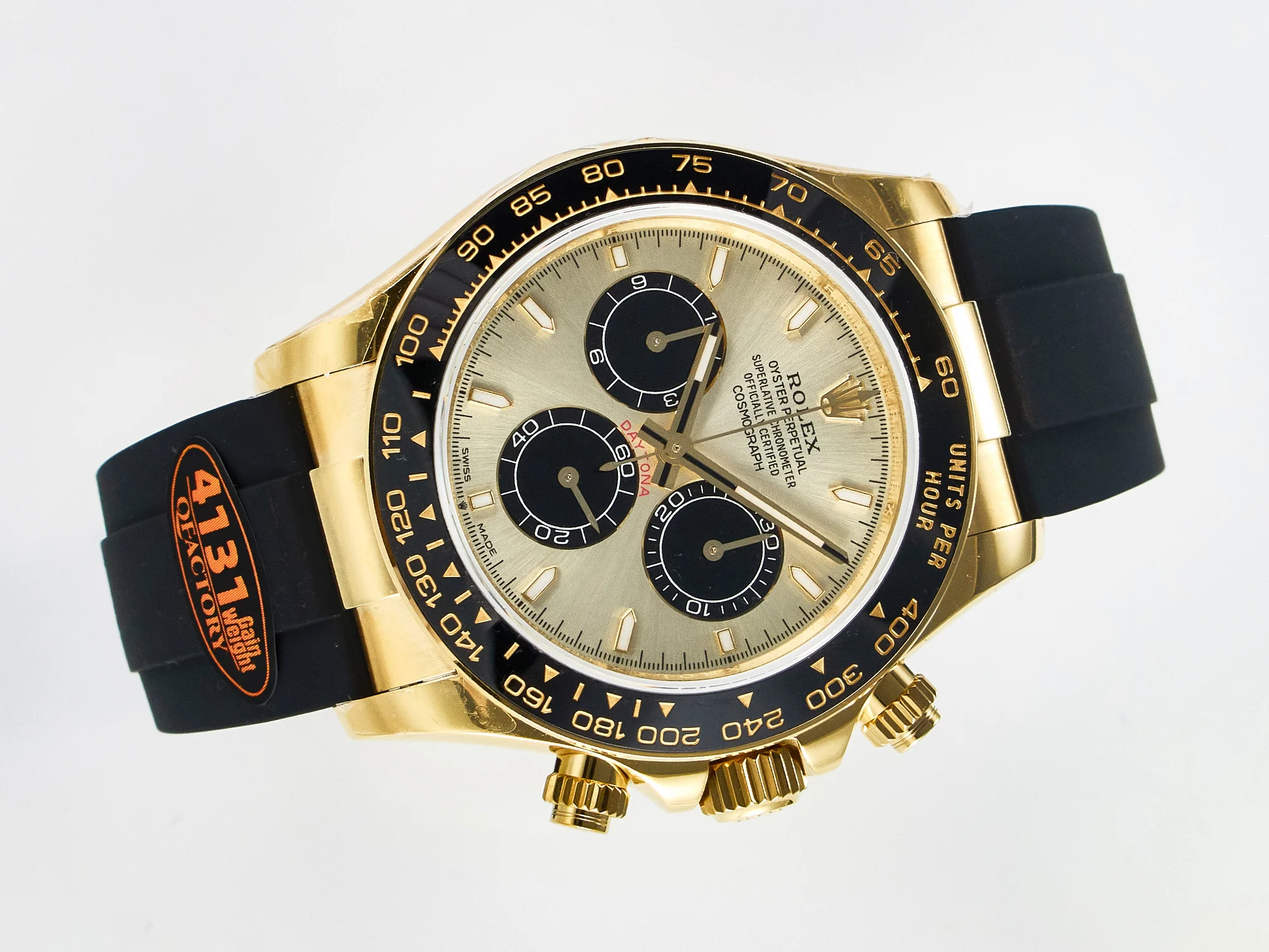 Daytona 126518 QF 1:1 Best Edition YG/Black Dial on Oysterflex Strap SH4131 V6(Gain Weight)